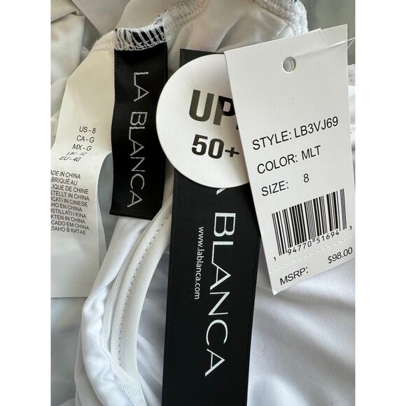 New ~ LA BLANCA ~ Pave The Way Underwire Tankini Top Size 8 - Picture 6 of 8